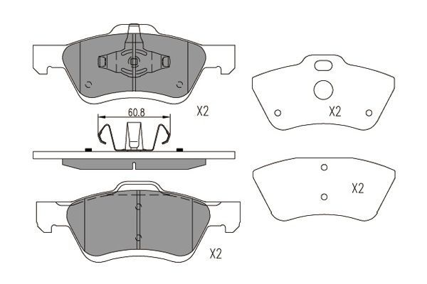 KAVO PARTS Bremžu uzliku kompl., Disku bremzes KBP-4564